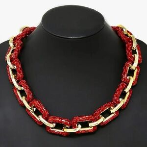 Red & Gold Chain Necklace (NWT)